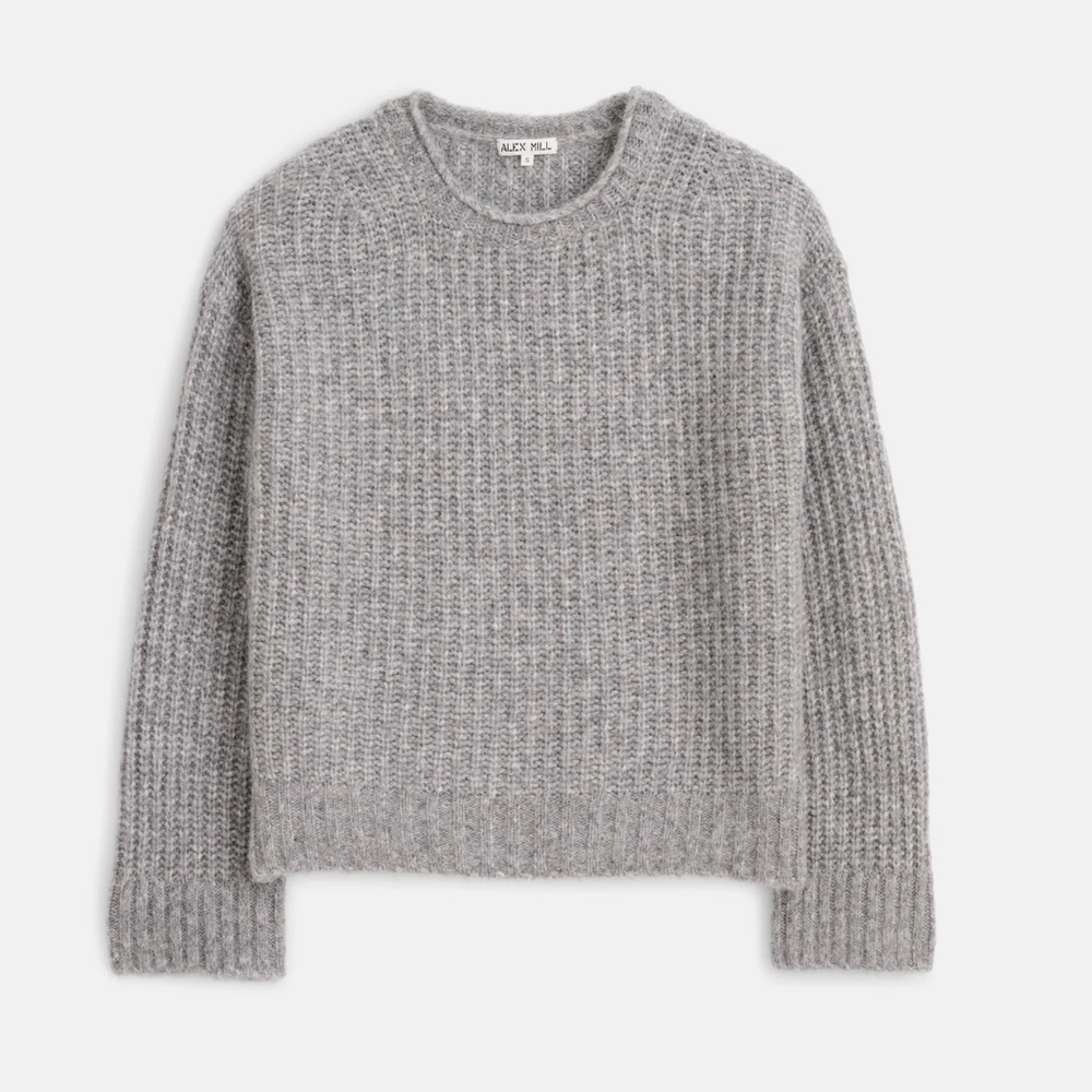 Alex Mill Normandie Alpaca Sweater, Heather Grey, Medium, Brand New Never Worn